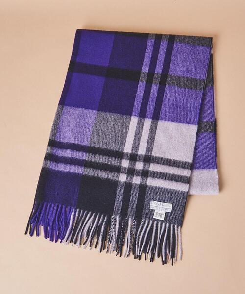 Joshua Ellis（ジョシュアエリス）の「＜Joshua Ellis（ジョシュア エリス）＞ プライマリ ブラックウォッチ 70*190†（マフラー・メンズ・オレンジ/パープル・FREE）」の2枚目の写真