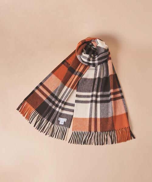 Joshua Ellis（ジョシュアエリス）の「＜Joshua Ellis（ジョシュア エリス）＞ プライマリ ブラックウォッチ 70*190†（マフラー・メンズ・オレンジ/パープル・FREE）」の5枚目の写真