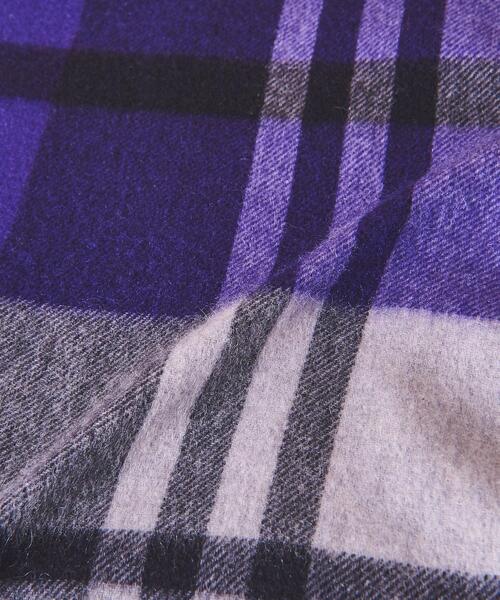 Joshua Ellis（ジョシュアエリス）の「＜Joshua Ellis（ジョシュア エリス）＞ プライマリ ブラックウォッチ 70*190†（マフラー・メンズ・オレンジ/パープル・FREE）」の7枚目の写真