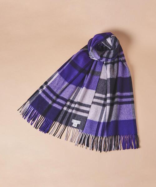 Joshua Ellis（ジョシュアエリス）の「＜Joshua Ellis（ジョシュア エリス）＞ プライマリ ブラックウォッチ 70*190†（マフラー・メンズ・オレンジ/パープル・FREE）」の8枚目の写真