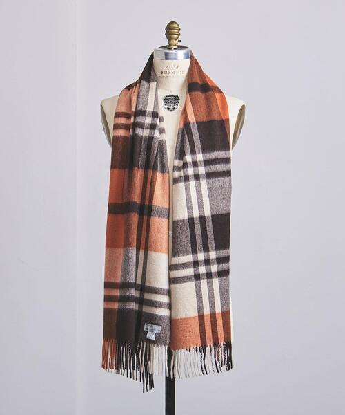 Joshua Ellis（ジョシュアエリス）の「＜Joshua Ellis（ジョシュア エリス）＞ プライマリ ブラックウォッチ 70*190†（マフラー・メンズ・オレンジ/パープル・FREE）」の12枚目の写真