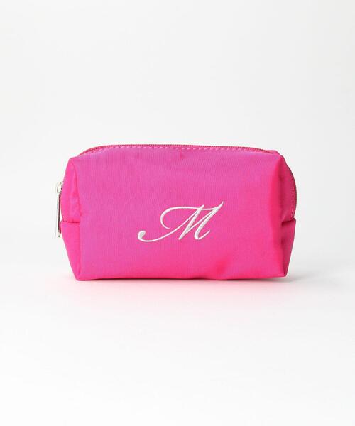 THE STATION STORE（ザ ステーション ストア）の「＜closet story（クローゼットストーリー）＞スクエア イニシャル ポーチ（ポーチ・レディース・ベージュ/ネイビー/ピンク/オレンジ/ケリー/コバルトブルー・FREE）」の5枚目の写真