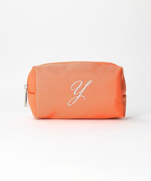 THE STATION STORE（ザ ステーション ストア）の「＜closet story（クローゼットストーリー）＞スクエア イニシャル ポーチ（ポーチ・レディース・ベージュ/ネイビー/ピンク/オレンジ/ケリー/コバルトブルー・FREE）」の6枚目の写真