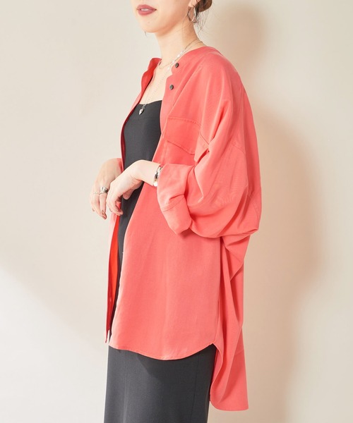 SHENERY（シーナリー）の「テンセルライクドルマンシャツ（シャツ/ブラウス・レディース・オフホワイト/カーキ/ピンク・FREE）」の4枚目の写真