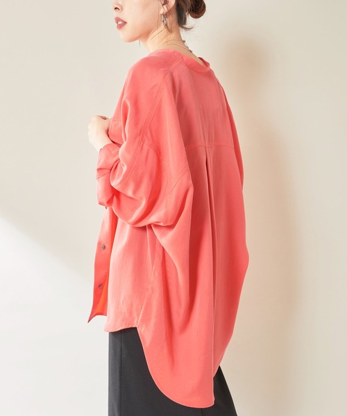 SHENERY（シーナリー）の「テンセルライクドルマンシャツ（シャツ/ブラウス・レディース・オフホワイト/カーキ/ピンク・FREE）」の6枚目の写真