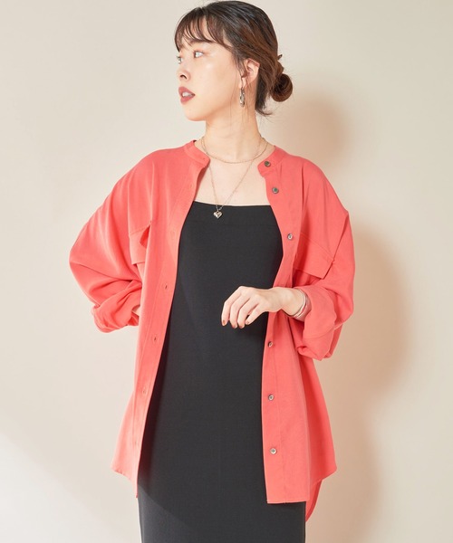 SHENERY（シーナリー）の「テンセルライクドルマンシャツ（シャツ/ブラウス・レディース・オフホワイト/カーキ/ピンク・FREE）」の7枚目の写真