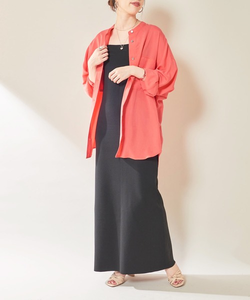 SHENERY（シーナリー）の「テンセルライクドルマンシャツ（シャツ/ブラウス・レディース・オフホワイト/カーキ/ピンク・FREE）」の10枚目の写真