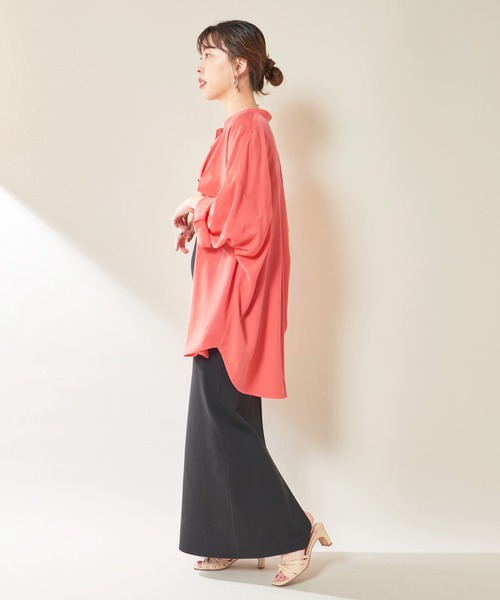 SHENERY（シーナリー）の「テンセルライクドルマンシャツ（シャツ/ブラウス・レディース・オフホワイト/カーキ/ピンク・FREE）」の14枚目の写真