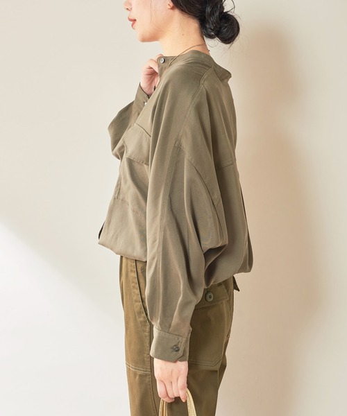 SHENERY（シーナリー）の「テンセルライクドルマンシャツ（シャツ/ブラウス・レディース・オフホワイト/カーキ/ピンク・FREE）」の20枚目の写真