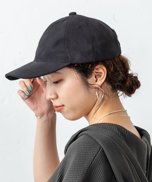 Omekashi（オメカシ）の「ピーチスキンCAP（キャップ・レディース・ブラック/グレー・FREE）」の2枚目の写真