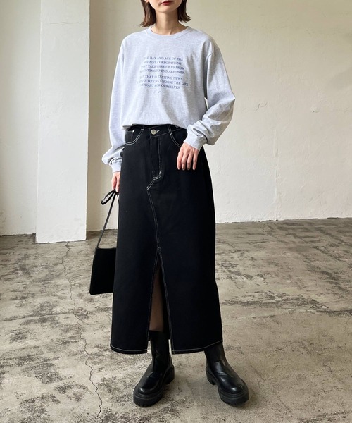 LIAN（リアン）の「NEWSPAPERカラーロゴプリントロンT（Tシャツ