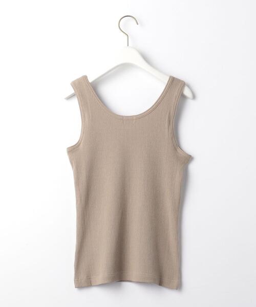 green label relaxing（グリーンレーベルリラクシング）の「ランダム リブ タンクトップ（タンクトップ・レディース・ホワイト/ブラック/モカ・FREE）」の6枚目の写真