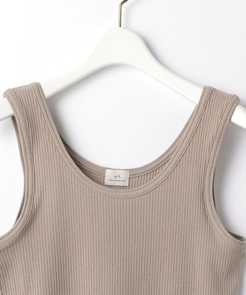 green label relaxing（グリーンレーベルリラクシング）の「ランダム リブ タンクトップ（タンクトップ・レディース・ホワイト/ブラック/モカ・FREE）」の5枚目の写真
