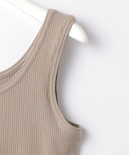 green label relaxing（グリーンレーベルリラクシング）の「ランダム リブ タンクトップ（タンクトップ・レディース・ホワイト/ブラック/モカ・FREE）」の7枚目の写真