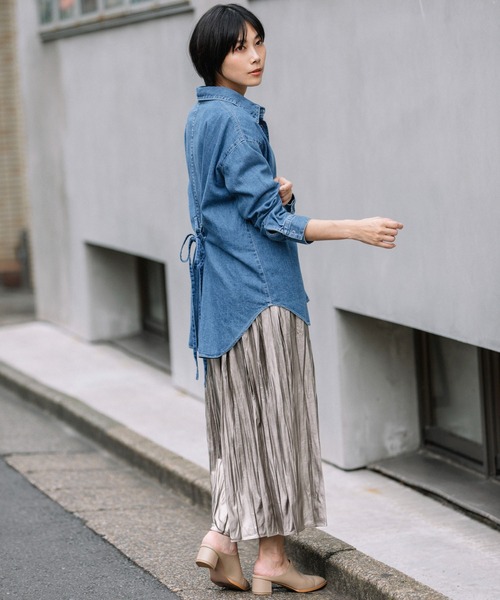 Munich（ミューニック）の「8oz7イヤースラブデニムバックタックシャツ（シャツ/ブラウス・レディース・インディゴブルー・FREE）」の11枚目の写真