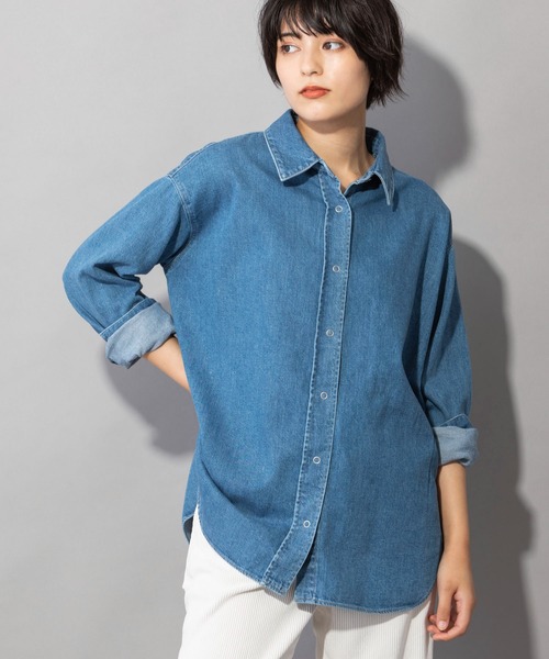 Munich（ミューニック）の「8oz7イヤースラブデニムバックタックシャツ（シャツ/ブラウス・レディース・インディゴブルー・FREE）」の16枚目の写真