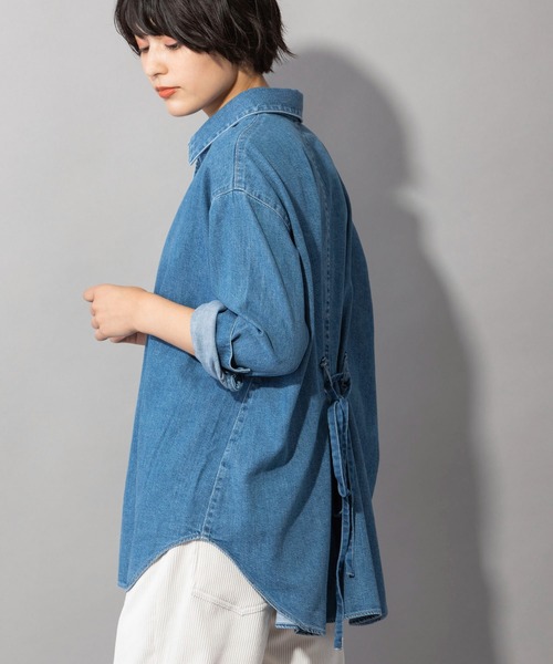 Munich（ミューニック）の「8oz7イヤースラブデニムバックタックシャツ（シャツ/ブラウス・レディース・インディゴブルー・FREE）」の5枚目の写真