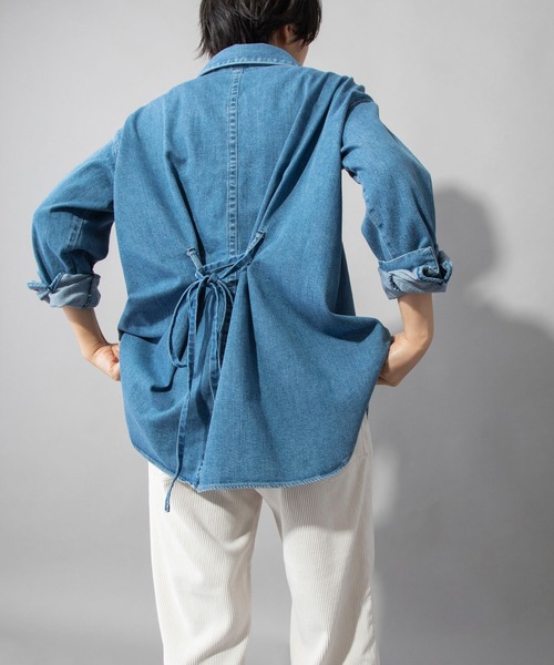 Munich（ミューニック）の「8oz7イヤースラブデニムバックタックシャツ（シャツ/ブラウス・レディース・インディゴブルー・FREE）」の20枚目の写真