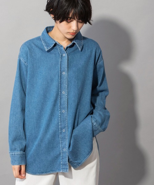 Munich（ミューニック）の「8oz7イヤースラブデニムバックタックシャツ（シャツ/ブラウス・レディース・インディゴブルー・FREE）」の19枚目の写真