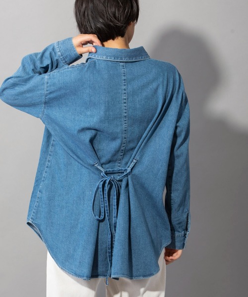 Munich（ミューニック）の「8oz7イヤースラブデニムバックタックシャツ（シャツ/ブラウス・レディース・インディゴブルー・FREE）」の2枚目の写真