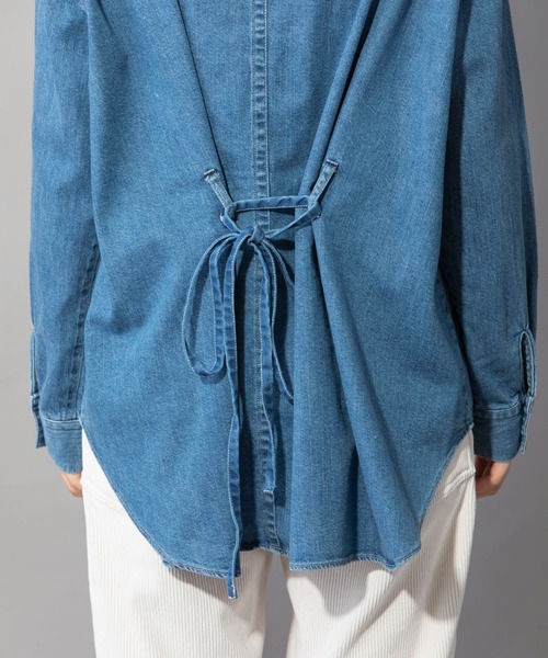 Munich（ミューニック）の「8oz7イヤースラブデニムバックタックシャツ（シャツ/ブラウス・レディース・インディゴブルー・FREE）」の6枚目の写真
