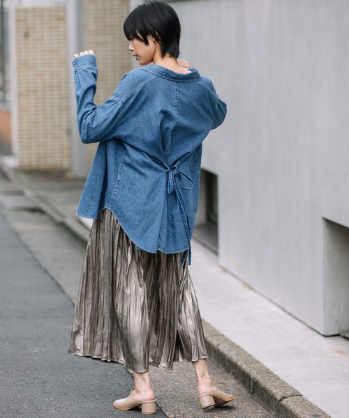 Munich（ミューニック）の「8oz7イヤースラブデニムバックタックシャツ（シャツ/ブラウス・レディース・インディゴブルー・FREE）」の21枚目の写真