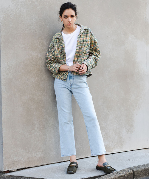 Levi's（リーバイス）の「HIGH WAISTED CROP フレア HIGH LIGHT（デニムパンツ・レディース・ライトインディゴブルー・27inch/23inch/24inch/29inch/25inch/30inch/26inch/28inch）」の21枚目の写真