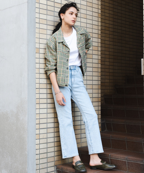 Levi's（リーバイス）の「HIGH WAISTED CROP フレア HIGH LIGHT（デニムパンツ・レディース・ライトインディゴブルー・27inch/23inch/24inch/29inch/25inch/30inch/26inch/28inch）」の22枚目の写真