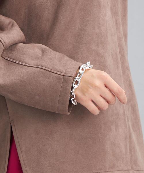 green label relaxing（グリーンレーベルリラクシング）の「ワイド チェーン ブレスレット（ブレスレット・レディース・シルバー/ゴールド・FREE）」の2枚目の写真