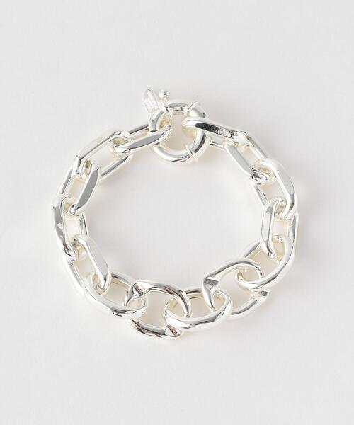 green label relaxing（グリーンレーベルリラクシング）の「ワイド チェーン ブレスレット（ブレスレット・レディース・シルバー/ゴールド・FREE）」の3枚目の写真