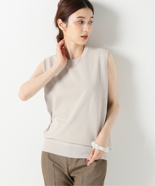 plage（プラージュ）の「Cotton crewneck プルオーバー◆（ニット/セーター・レディース・ブラウン/ベージュ・FREE）」の2枚目の写真