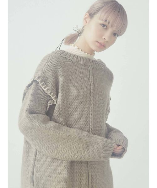 merry jenny（メリージェニー）の「ステッチ3wayリボンニットカーディガン（カーディガン/ボレロ・レディース・ブラック/アイボリー/ライトブラウン・FREE）」の17枚目の写真