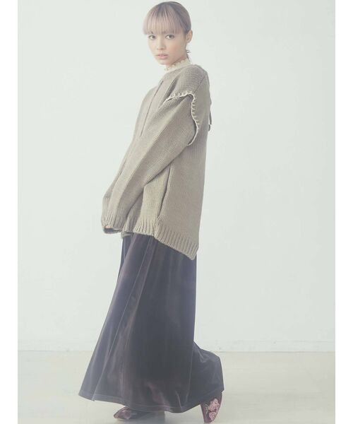 merry jenny（メリージェニー）の「ステッチ3wayリボンニットカーディガン（カーディガン/ボレロ・レディース・ブラック/アイボリー/ライトブラウン・FREE）」の11枚目の写真