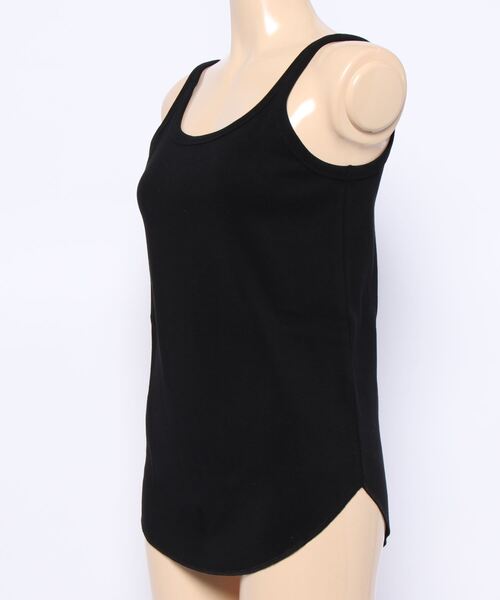 DouDou（ドゥドゥ）の「リブタンク（Tシャツ/カットソー・レディース・オフホワイト/グレイッシュベージュ/ブラック・FREE）」の4枚目の写真