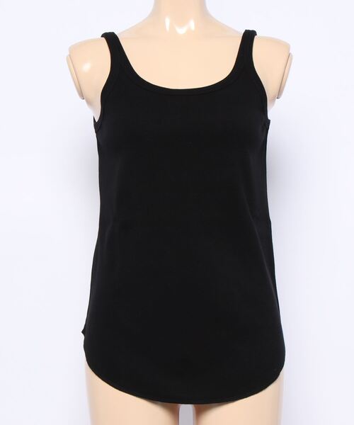 DouDou（ドゥドゥ）の「リブタンク（Tシャツ/カットソー・レディース・オフホワイト/グレイッシュベージュ/ブラック・FREE）」の8枚目の写真