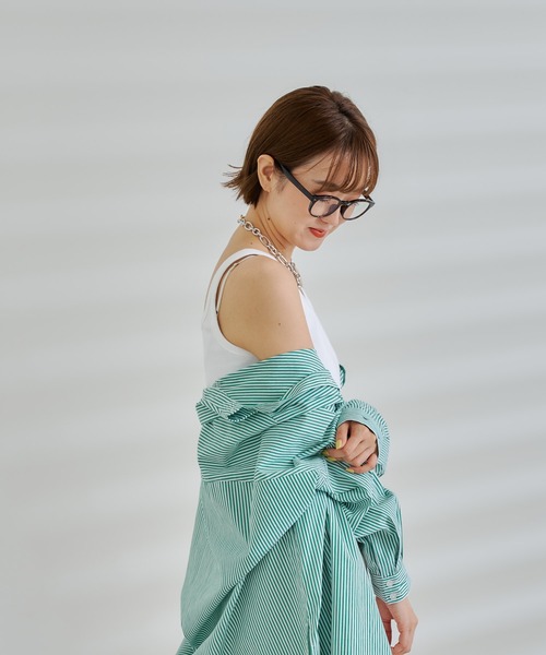 DouDou（ドゥドゥ）の「リブタンク（Tシャツ/カットソー・レディース・オフホワイト/グレイッシュベージュ/ブラック・FREE）」の21枚目の写真