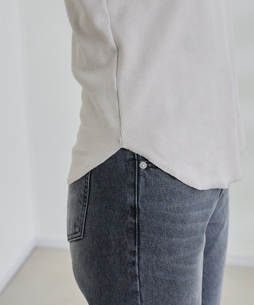 DouDou（ドゥドゥ）の「リブタンク（Tシャツ/カットソー・レディース・オフホワイト/グレイッシュベージュ/ブラック・FREE）」の16枚目の写真