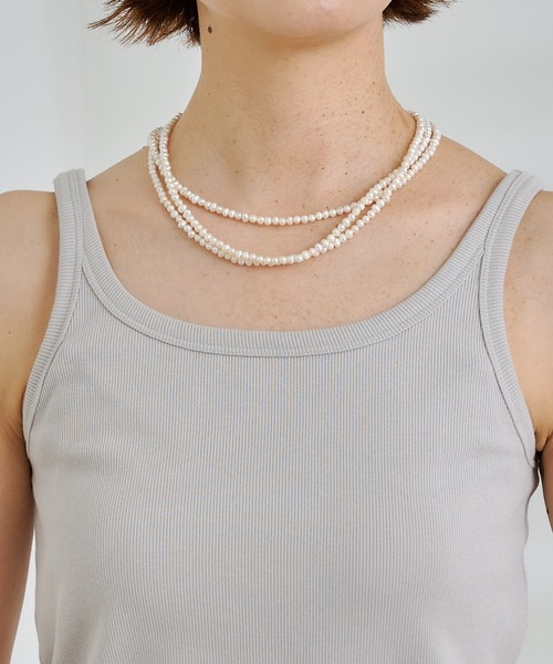 DouDou（ドゥドゥ）の「リブタンク（Tシャツ/カットソー・レディース・オフホワイト/グレイッシュベージュ/ブラック・FREE）」の17枚目の写真