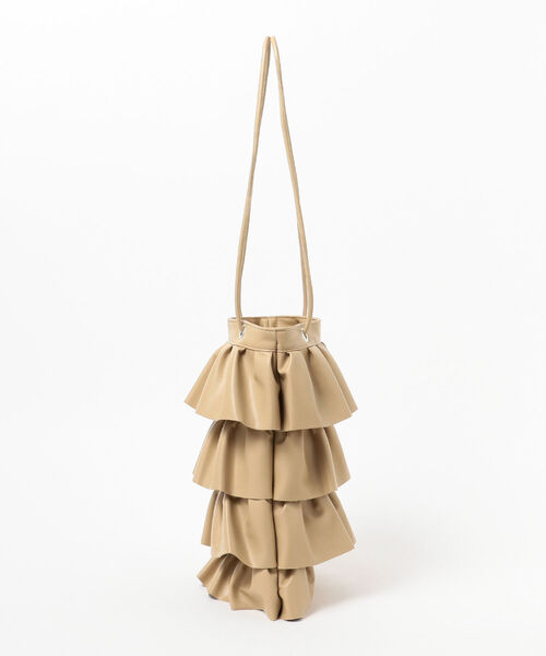 B:MING by BEAMS（ビーミングバイビームス）の「Casselini / フリル バッグ（トートバッグ・レディース・ブラック/ベージュ・ONE SIZE）」の6枚目の写真