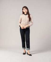 agnes  b. 18AW 12ans カシミヤ カーディガン プレッション agnes b.｜コットン メルトン カーディガンプレッション [Made in