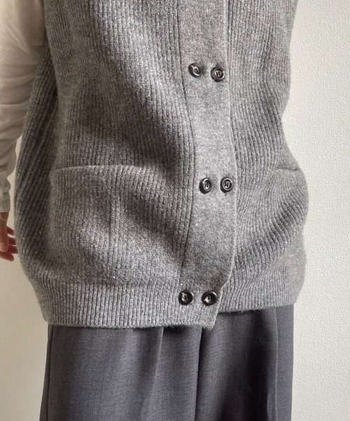 wee9s（ウィークス）の「double button knit vest / オーバー
