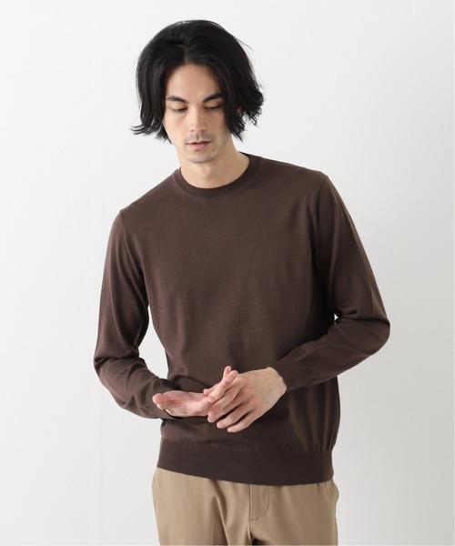 EDIFICE（エディフィス）の「16ゲージ クルーネック プルオーバーニット（ニット/セーター・メンズ・ライトグレー/ブラック/コバルトブルー/ブラウン系その他/ストーン/ホワイト×ホワイト/ブラウン/ブルー/ネイビー・SMALL/MEDIUM/LARGE/X-LARGE/FREE）」の6枚目の写真