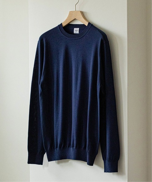 EDIFICE（エディフィス）の「16ゲージ クルーネック プルオーバーニット（ニット/セーター・メンズ・ライトグレー/ブラック/コバルトブルー/ブラウン系その他/ストーン/ホワイト×ホワイト/ブラウン/ブルー/ネイビー・SMALL/MEDIUM/LARGE/X-LARGE/FREE）」の7枚目の写真