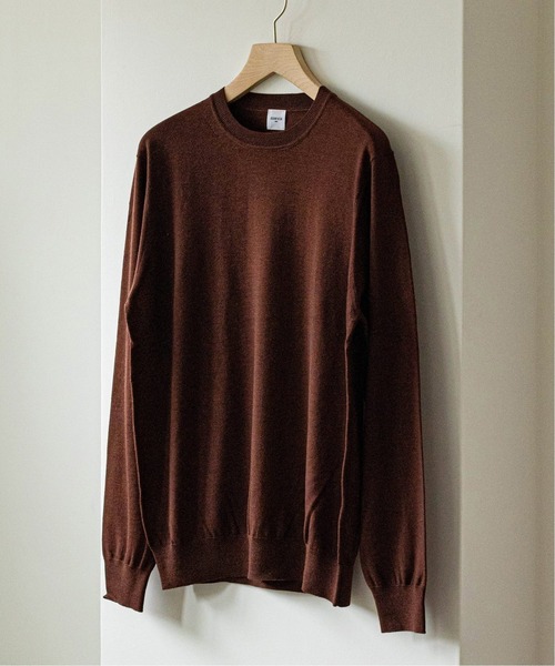 EDIFICE（エディフィス）の「16ゲージ クルーネック プルオーバーニット（ニット/セーター・メンズ・ライトグレー/ブラック/コバルトブルー/ブラウン系その他/ストーン/ホワイト×ホワイト/ブラウン/ブルー/ネイビー・SMALL/MEDIUM/LARGE/X-LARGE/FREE）」の5枚目の写真