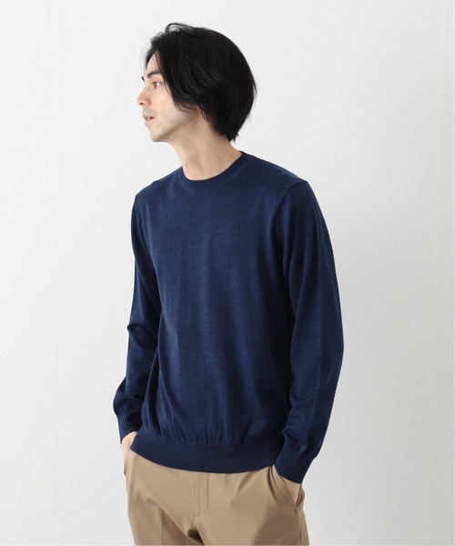 EDIFICE（エディフィス）の「16ゲージ クルーネック プルオーバーニット（ニット/セーター・メンズ・ライトグレー/ブラック/コバルトブルー/ブラウン系その他/ストーン/ホワイト×ホワイト/ブラウン/ブルー/ネイビー・SMALL/MEDIUM/LARGE/X-LARGE/FREE）」の8枚目の写真