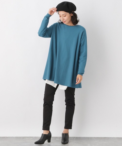 LEPSIM（レプシィム）の「【選べる丈シリーズ】アソートノーカラーブラウス　954650（シャツ/ブラウス・レディース・チャコールグレー/ベージュ/オフホワイト/ブルー/ブルー系その他・FREE/TALL）」の13枚目の写真