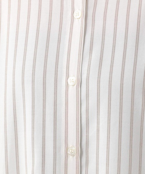 LEPSIM（レプシィム）の「【選べる丈シリーズ】アソートノーカラーブラウス　954650（シャツ/ブラウス・レディース・チャコールグレー/ベージュ/オフホワイト/ブルー/ブルー系その他・FREE/TALL）」の21枚目の写真