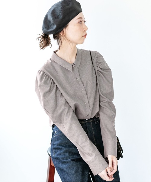IENA（イエナ）の「GRYポイントスリーブシャツブラウス（シャツ/ブラウス・レディース・チャコールグレー・FREE）」の22枚目の写真