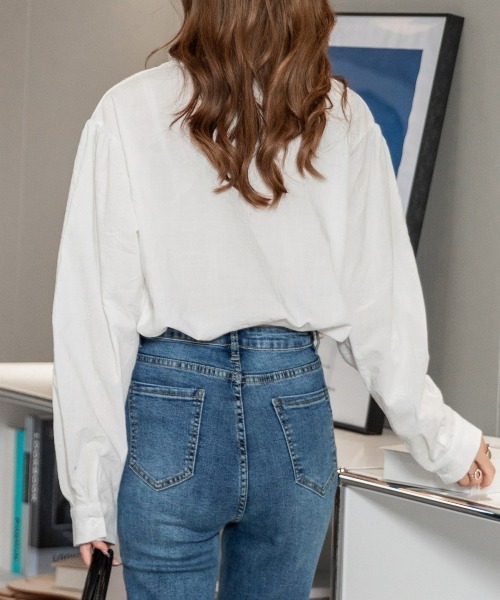 DAY CLOSET(デイ クローゼット)の「レディース レトロフリルハイネックブラウス(シャツ/ブラウス・レディース・ホワイト/ブラック/ベージュ・ONE SIZE)」の11枚目の写真