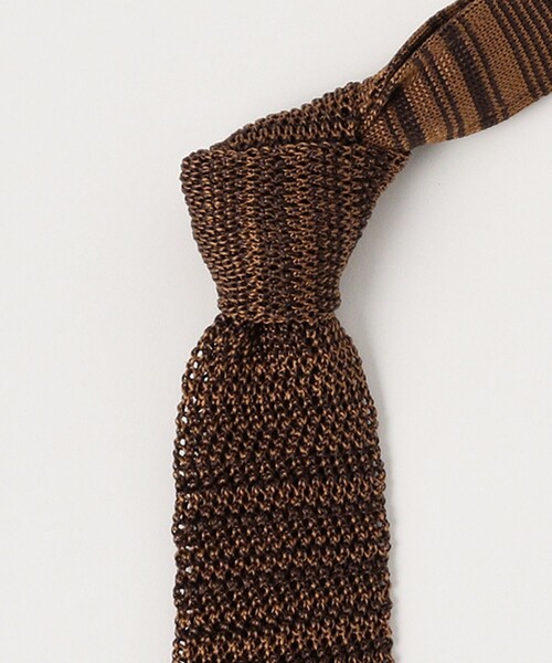 BEAMS PLUS（ビームスプラス）の「Knit Tie Silk Grandrelle（ネクタイ・メンズ・ブラック/グリーン/レッド/ブルー系その他4/ブラウン・ONE SIZE）」の10枚目の写真